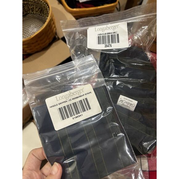 Longaberger Sewing Circle Basket Liner Combo 2001 Collectors Club NEW - Picture 5 of 5